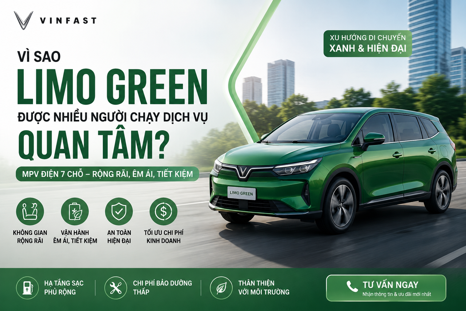 Vì Sao Nhiều Người Chạy Dịch Vụ Đang Quan Tâm Đến Limo Green?